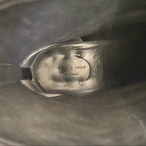 rag & bone black leather willow stud ankle boot size 38 or 8 - Picture 8 of 12